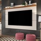 Painel para TV até 72 Polegadas MDF 180cmx133cm 1 Prateleira Vivare New