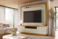 Painel para TV até 75" Com gaveta, portas e nicho Painel para TV até 75" Com gaveta, portas e nicho