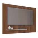 Painel para TV até 75 Polegadas 1,80m Ripado com Prateleira França Fendi / Havana Caemmum