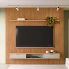 Painel para TV até 75 Polegadas Anne 2 PT Nature e Off White 260 cm