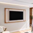 Painel para TV Até 75 Polegadas Ares Mel/Off White - Viero Móveis Painel para TV Até 75 Polegadas Ares Mel/Off White - Viero Móveis