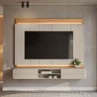 Painel para TV Até 75 Polegadas Jester 2 Portas Tauari/Off White Brilho - Pnr Móveis