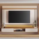 Painel para TV Até 75 Polegadas Marataízes 2 Portas Freijó Trend/Off White - Pnr Móveis Painel para TV Até 75 Polegadas Marataízes 2 Portas Freijó Trend/Off White - Pnr Móveis