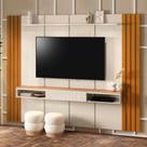 Painel para TV Até 75 Polegadas Ripado 1 Prateleira Marrocos 240cm Painel para TV Até 75 Polegadas Ripado 1 Prateleira Marrocos 240cm