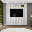 Painel para TV até 75 Polegadas Ripado com LED DJ Móveis Trento 223 Bali