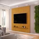 Painel para TV até 75 Polegadas Ripado DJ Móveis Trento 250 Cedro Painel para TV até 75 Polegadas Ripado DJ Móveis Trento 250 Cedro