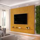 Painel para TV até 75 Polegadas Ripado DJ Móveis Trento 275 Cedro Painel para TV até 75 Polegadas Ripado DJ Móveis Trento 275 Cedro