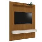 Painel Para Tv Até 75 Polegadas Ripado Impressão 3D Egeo Com Nicho 1,80m Cedro / Off White EDN Painel Para Tv Até 75 Polegadas Ripado Impressão 3D Egeo Com Nicho 1,80m Cedro / Off White EDN