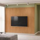 Painel para TV até 75 Polegadas Ripado Marisa Nature Fosco 258x250 cm L04 - D'Rossi Painel para TV até 75 Polegadas Ripado Marisa Nature Fosco 258x250 cm L04 - D'Rossi