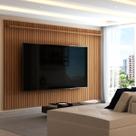 Painel para TV Até 80 Polegadas Leblon Ripado 1 Prateleira Nature - Panorama Móveis