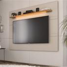 Painel para TV até 85 Polegadas com 220cmx147cm Led Cooper Cinza Bege Dunas/Carvalho Painel para TV até 85 Polegadas com 220cmx147cm Led Cooper Cinza Bege Dunas/Carvalho