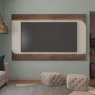 Painel para TV até 86 Polegadas MDF 220cmx136,8cm Suporte Elegance Bege Off White/Pinho Painel para TV até 86 Polegadas MDF 220cmx136,8cm Suporte Elegance Bege Off White/Pinho