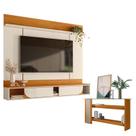 Painel para Tv Aura com Aparador Frizz Cinamomo Off White - Madetec
