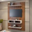 Painel Para Tv De Até 43" Viero Imbuia E Off White Imbuia