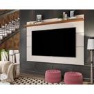 Painel para TV Dubhe 1.8 Off White Freijó