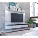 Painel para TV Home Suspenso Ambiente Decore 2.2 Branco Acetinado - Imcal Painel para TV Home Suspenso Ambiente Decore 2.2 Branco Acetinado - Imcal