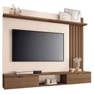 Painel Para TV Lets Castanho Off White - HB Móveis