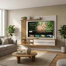 Painel Para Tv Nt 1355 - Off White / Freijó - Notável Painel Para Tv Nt 1355 - Off White / Freijó - Notável