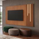 Painel para TV Ripado com LED 220cm MDF Valência