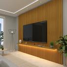 Painel para TV Ripado com LED Nobre 230 Naturale - Gelius Painel para TV Ripado com LED Nobre 230 Naturale - Gelius