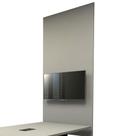 Painel Para TV Sala de Reunião 195cm x 90cm Cinza Sagrado F5