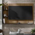 Painel Para TV Smart Berlim Até 50 Polegadas - Elegância e Modernidade para Sua Sala - Ripado/Preto Painel Para TV Smart Berlim Até 50 Polegadas - Elegância e Modernidade para Sua Sala - Ripado/Preto