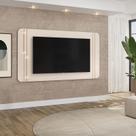 Painel para TV Suspenso Ambiente Ariana Off White DJ Móveis