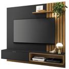 Painel para Tv Suspenso Tocantins 1.6 Preto Acetinado Noce Milano- Colibri