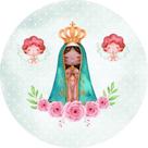 Painel Pequeno Mesa Nossa Senhora Floral Capa Veste Facil