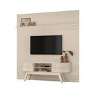 Painel Piso teto com Bancada New Laguna Para TV 65" Calacata/ Off White