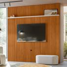 Painel Piso-Teto New Guaporé 238x244,5m Para TV até 75 Polegadas - Cinamomo/Off White Madetec
