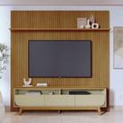 Painel Piso Teto New Guaporé Com Rack Bancada Selene New Luna Ambiente Cumaru Opala - Madetec Painel Piso Teto New Guaporé Com Rack Bancada Selene New Luna Ambiente Cumaru Opala - Madetec