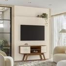 Painel Piso Teto New Interlagos Com Rack Bancada Atlanta New Silverstone Ambiente Naturale Off White- Madetec Painel Piso Teto New Interlagos Com Rack Bancada Atlanta New Silverstone Ambiente Naturale Off White- Madetec