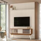 Painel Piso Teto New Interlagos com Rack Bancada Frizz 1.5 New Premium Ambiente Naturale Off White- Madetec Painel Piso Teto New Interlagos com Rack Bancada Frizz 1.5 New Premium Ambiente Naturale Off White- Madetec