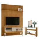 Painel Piso Teto New Interlagos Cumaru com Rack Bancada Frizz 1.5 New Premium com Aparador Frizz Cumaru Opala - Madetec Painel Piso Teto New Interlagos Cumaru com Rack Bancada Frizz 1.5 New Premium com Aparador Frizz Cumaru Opala - Madetec