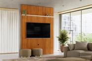 Painel Piso-Teto New Interlagos para TV de até 65 polegadas - Cinamomo/Off White - Madetec Painel Piso-Teto New Interlagos para TV de até 65 polegadas - Cinamomo/Off White - Madetec