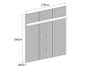 Painel Piso-Teto New Interlagos para TV de até 65 polegadas - Cumaru - Madetec Painel Piso-Teto New Interlagos para TV de até 65 polegadas - Cumaru - Madetec