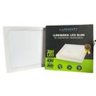 Painel Plafon 24w de Sobrepor Quadrado Branco Slim 3000K