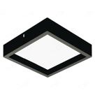 Painel Plafon de Sobrepor Recuado Preto 40cm Led 36W 3000K Bivolt