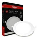 Painel Plafon Led 12w Redondo Embutir Branco Frio Gesso Teto