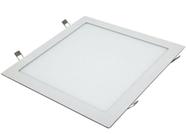 Painel plafon led 18w quadrado branco embutir luz quente 3000k - galaxy - GalaxyLed