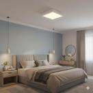 Painel Plafon Led 20x20 Sobrepor 18w Quadrado Luminária Teto Bivolt Casa Sala Estar Jantar Cozinha Minimalista Iluminação 3000K 4000K 6000K Branco