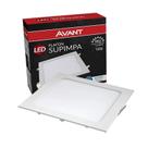 Painel Plafon LED Avant 12W de Embutir Quadrado 17cm Avant