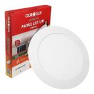 Painel Plafon Led De Embutir 12W Redondo 17Cm Neutro