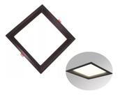Painel Plafon Led Embutir Recuado Deep 22w Bivolt Preto Branco-quente 3000k