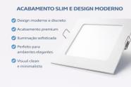 Painel Plafon Led Embutir Slim 15x15 12w Quadrado Branco Frio