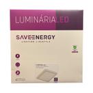 Painel Plafon Led Sobrepor 30X30cm 25W 6500K Branco Bivolt - Save Energy - SE-240.604