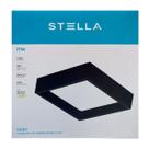 Painel Plafon Led Sobrepor Recuado 19X19cm 17W 4000K Preto Bivolt - Stella - STH20903PTO/40