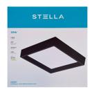 Painel Plafon Led Sobrepor Recuado 25,3X25,3cm 22W 4000K Preto Bivolt - Stella - STH20904PTO/40 Painel Plafon Led Sobrepor Recuado 25,3X25,3cm 22W 4000K Preto Bivolt - Stella - STH20904PTO/40