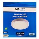 Painel Plafon Led Sobrepor Redondo 30cm 24W 6500K Bivolt - MB Led - 4026 Painel Plafon Led Sobrepor Redondo 30cm 24W 6500K Bivolt - MB Led - 4026
